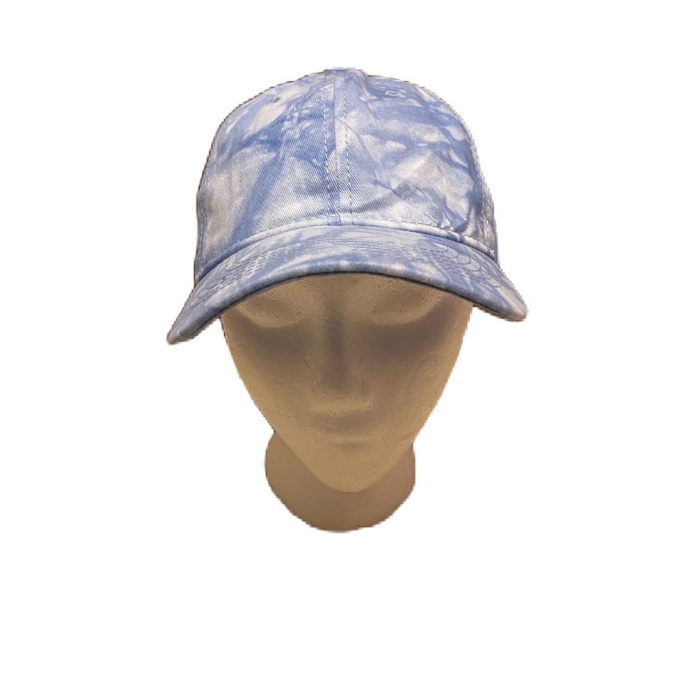 Charlie Paige Women's Light Blue White Tie Dye Adjustable Hat Cap Gym Workout